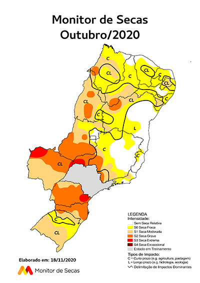 Monitor de Secas registra alterações no cenário da seca